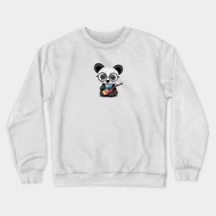 Baby Panda Playing Filipino Flag Guitar Crewneck Sweatshirt